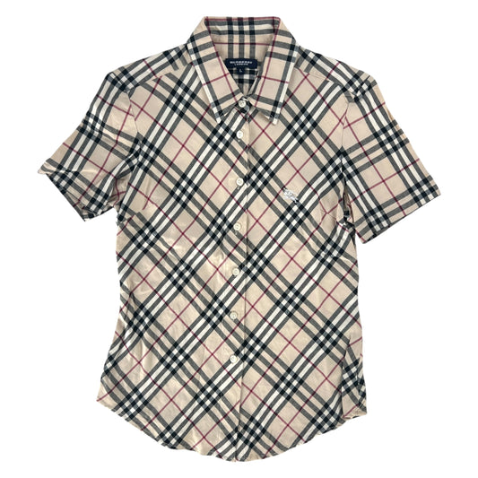 Burberry Nova Check Button-Up Polo