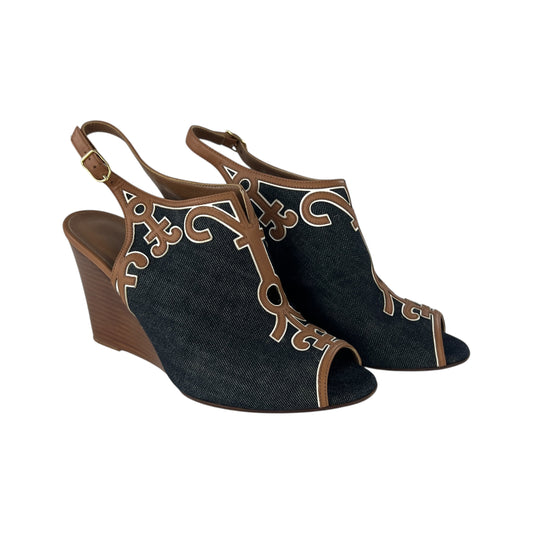 Hermes Denim Wedges