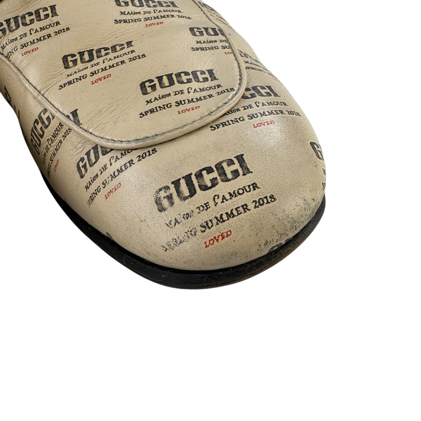 Gucci Print Horsebit Loafers