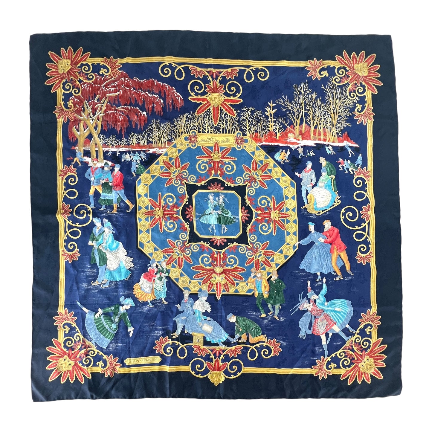 Hermès Joies d'Hiver Silk Scarf