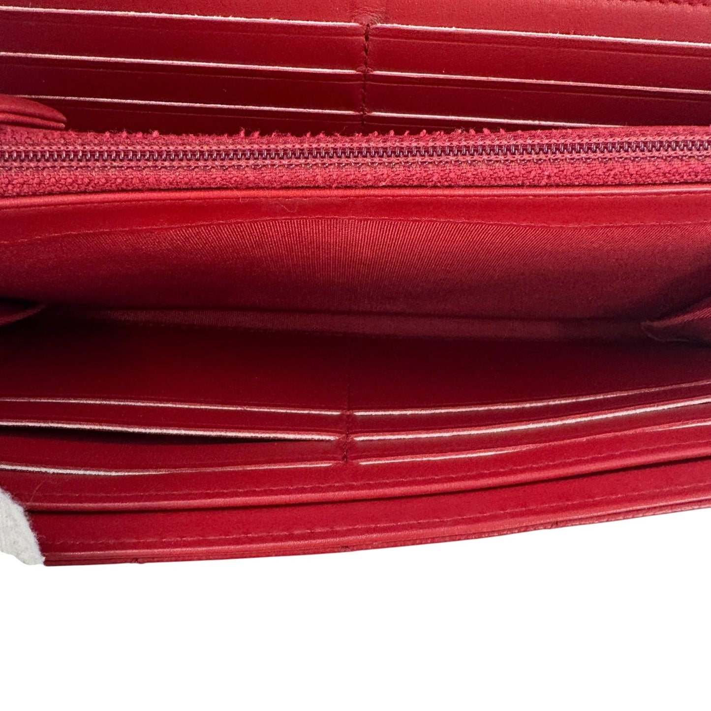 Chanel CC Boy Flap Red Matelassé Wallet