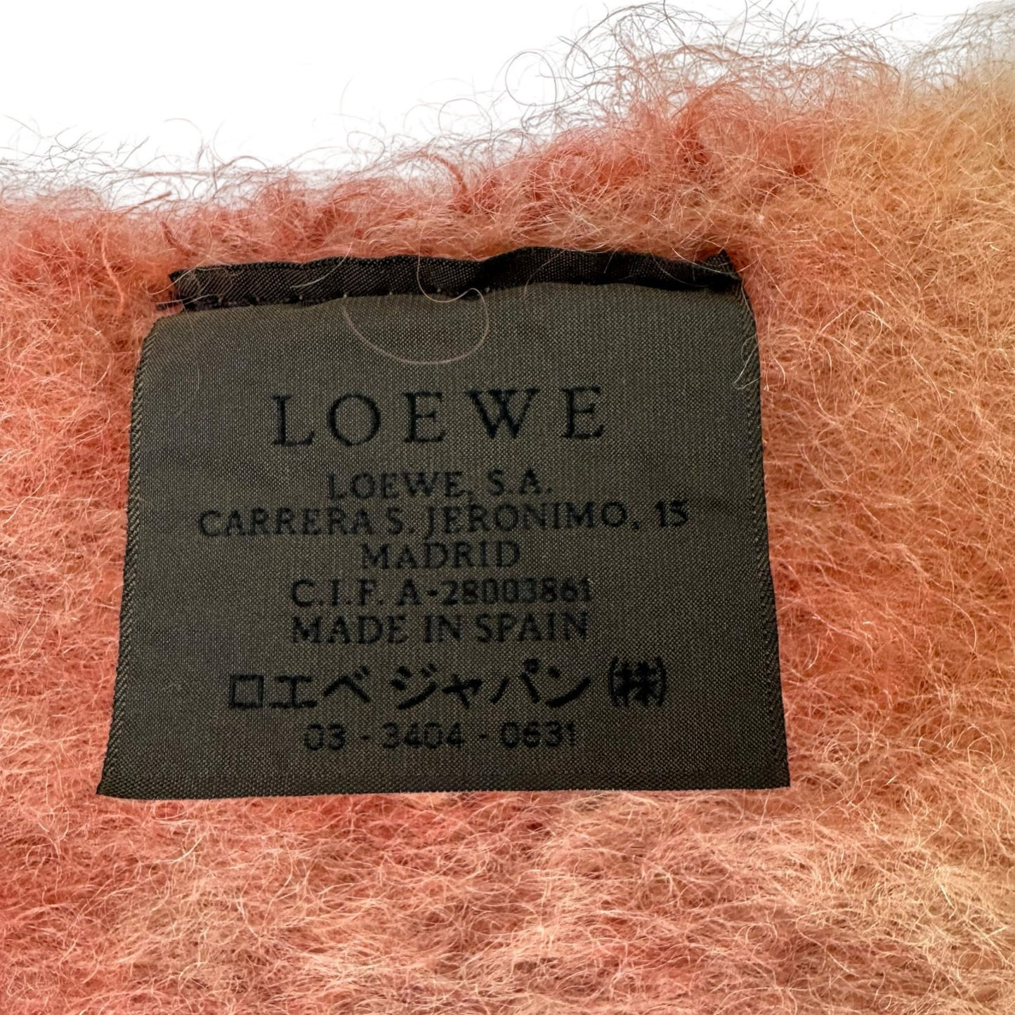 Loewe Pink Mohair Scarf