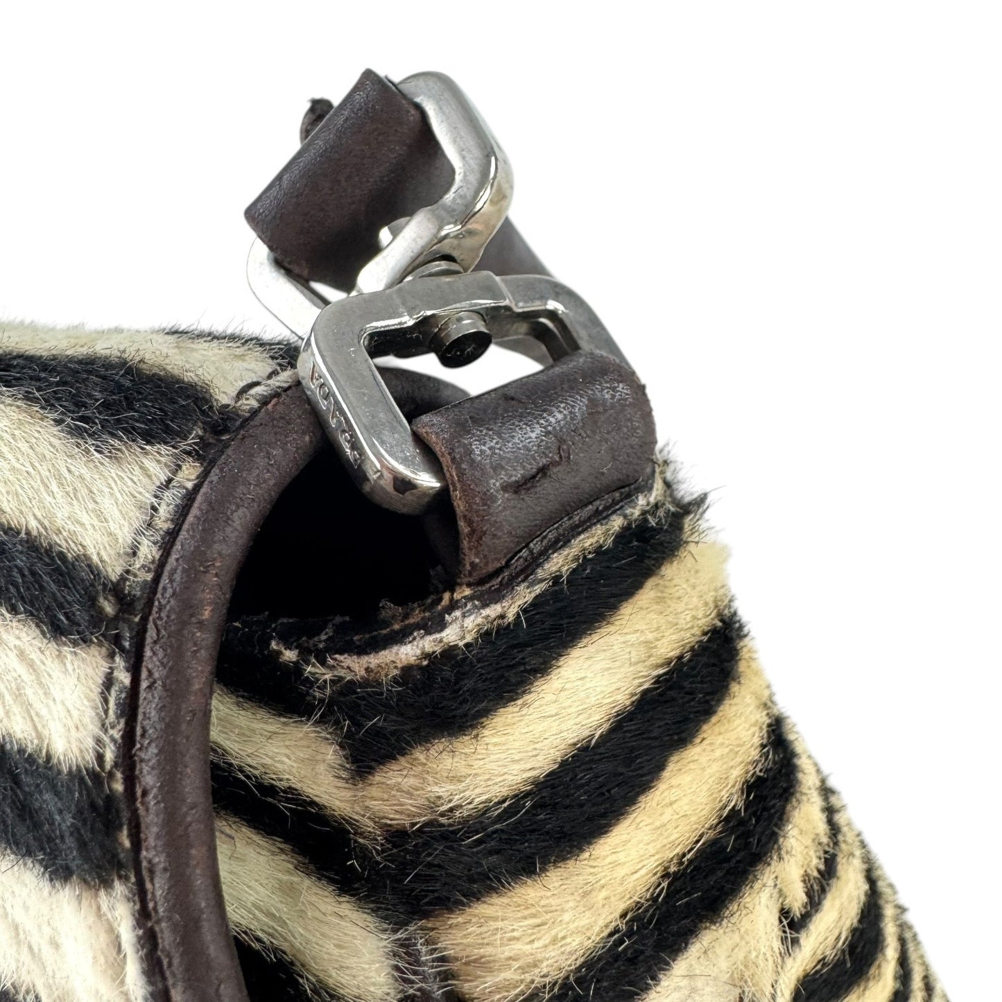 Prada Zebra Print Calf Hair Shoulder Bag