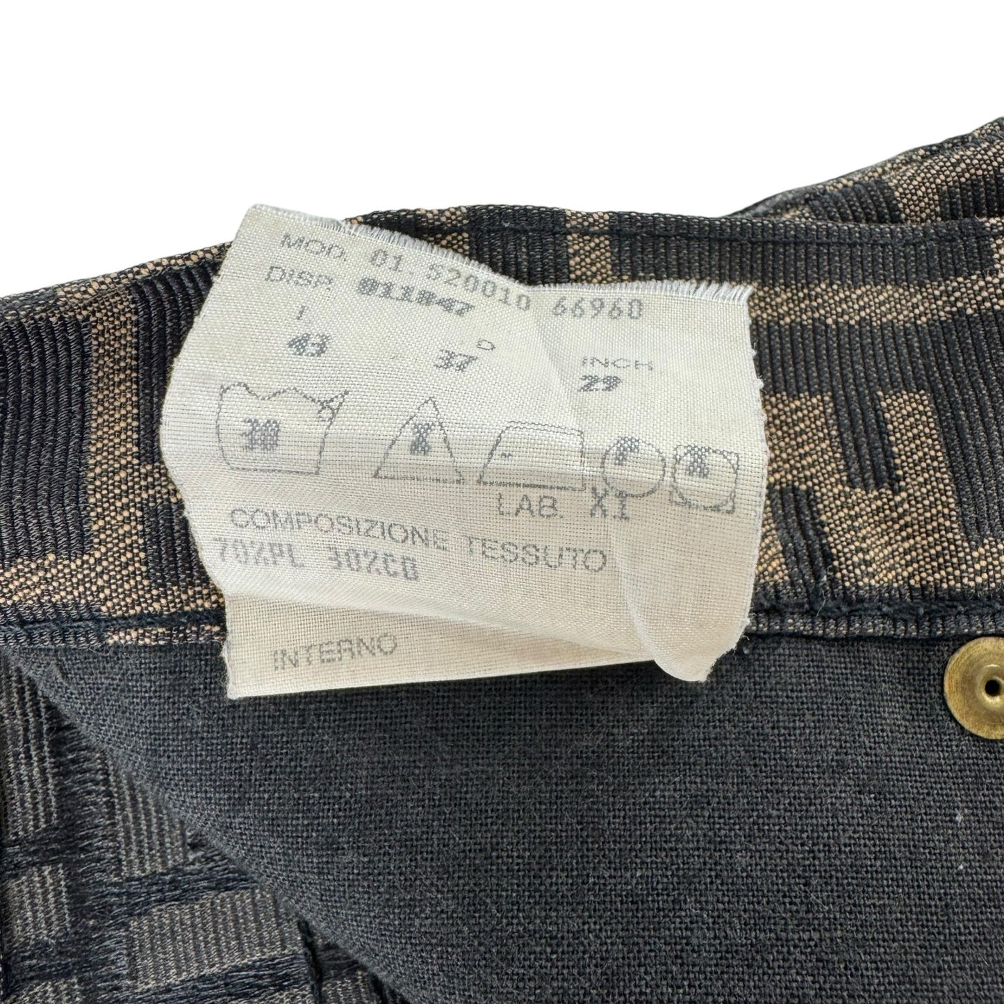 Fendi Vintage Zucca Print Pant