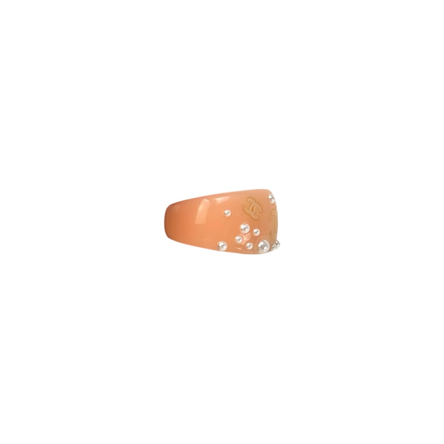 Chanel CC Faux Pearl Resin Ring