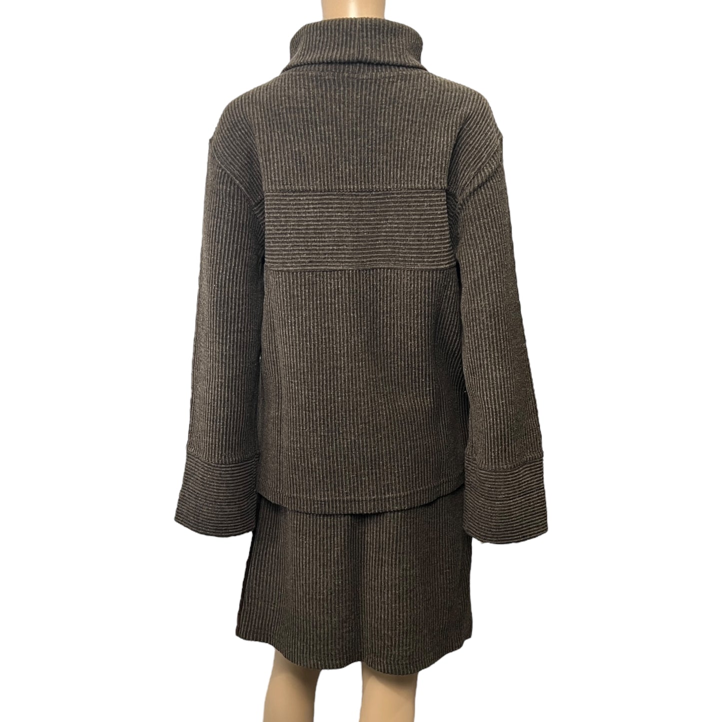 Fendi Vintage Knit Ribbed Sweater & Skirt Set