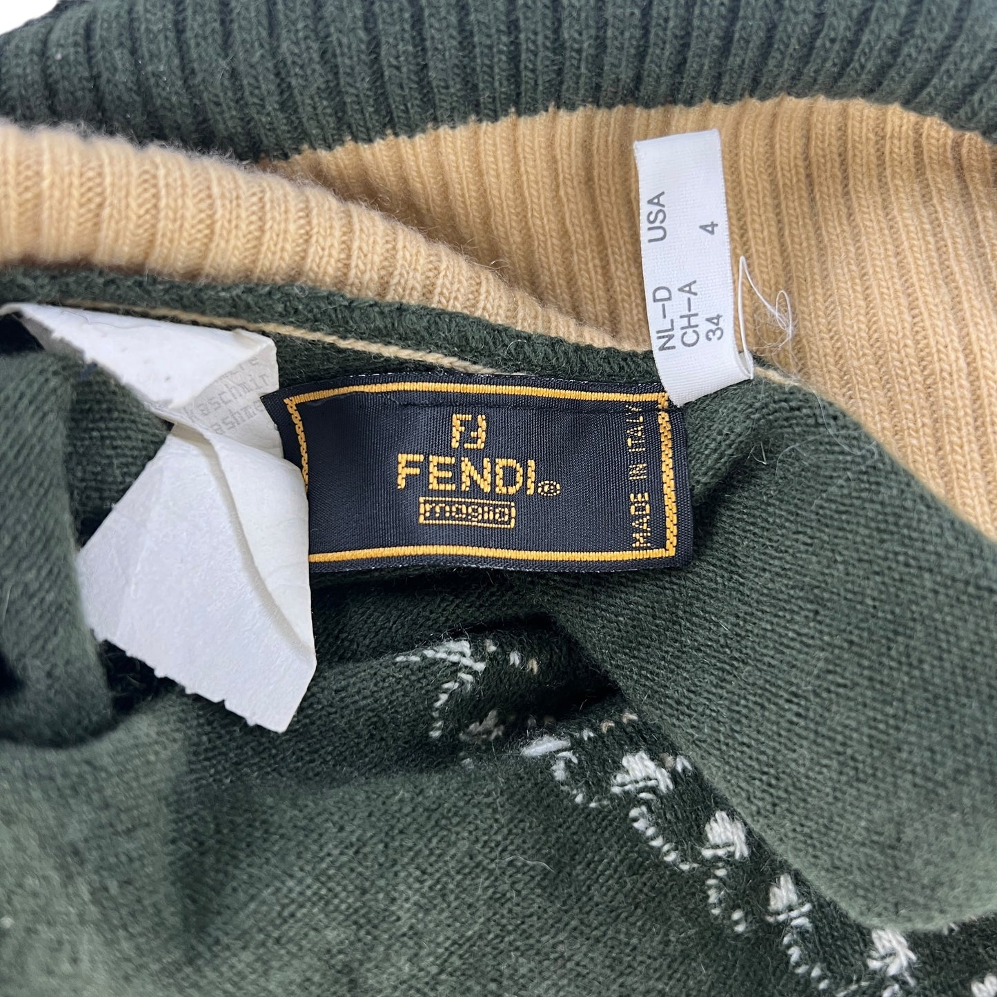 Fendi Vintage Wool & Cashmere Turtleneck Sweater