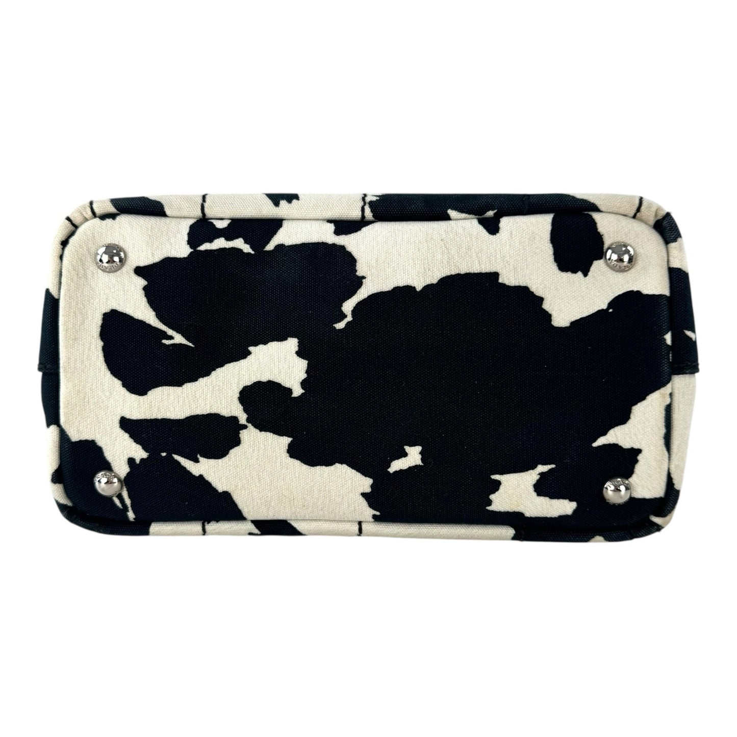 Prada Cow Print Canapa Tote Bag