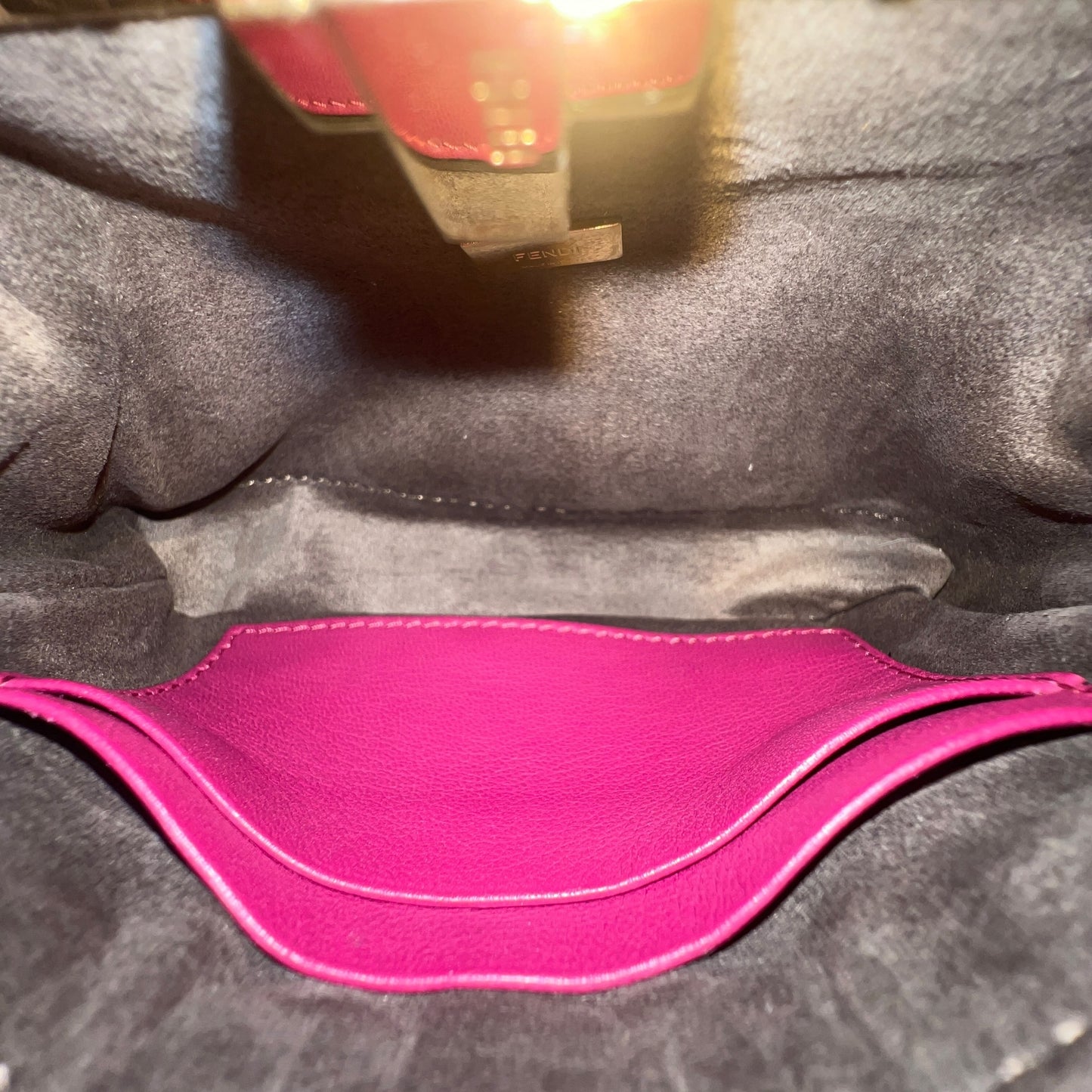 Fendi Magenta Mini Peekaboo Bag