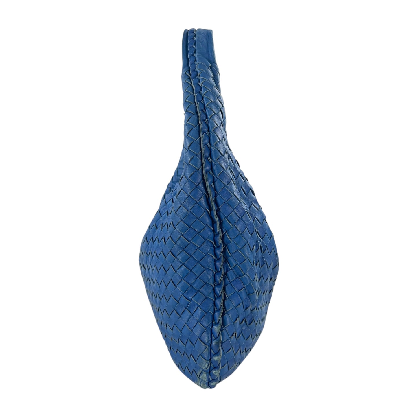 Bottega Veneta Blue Intrecciato Leather Hobo Bag