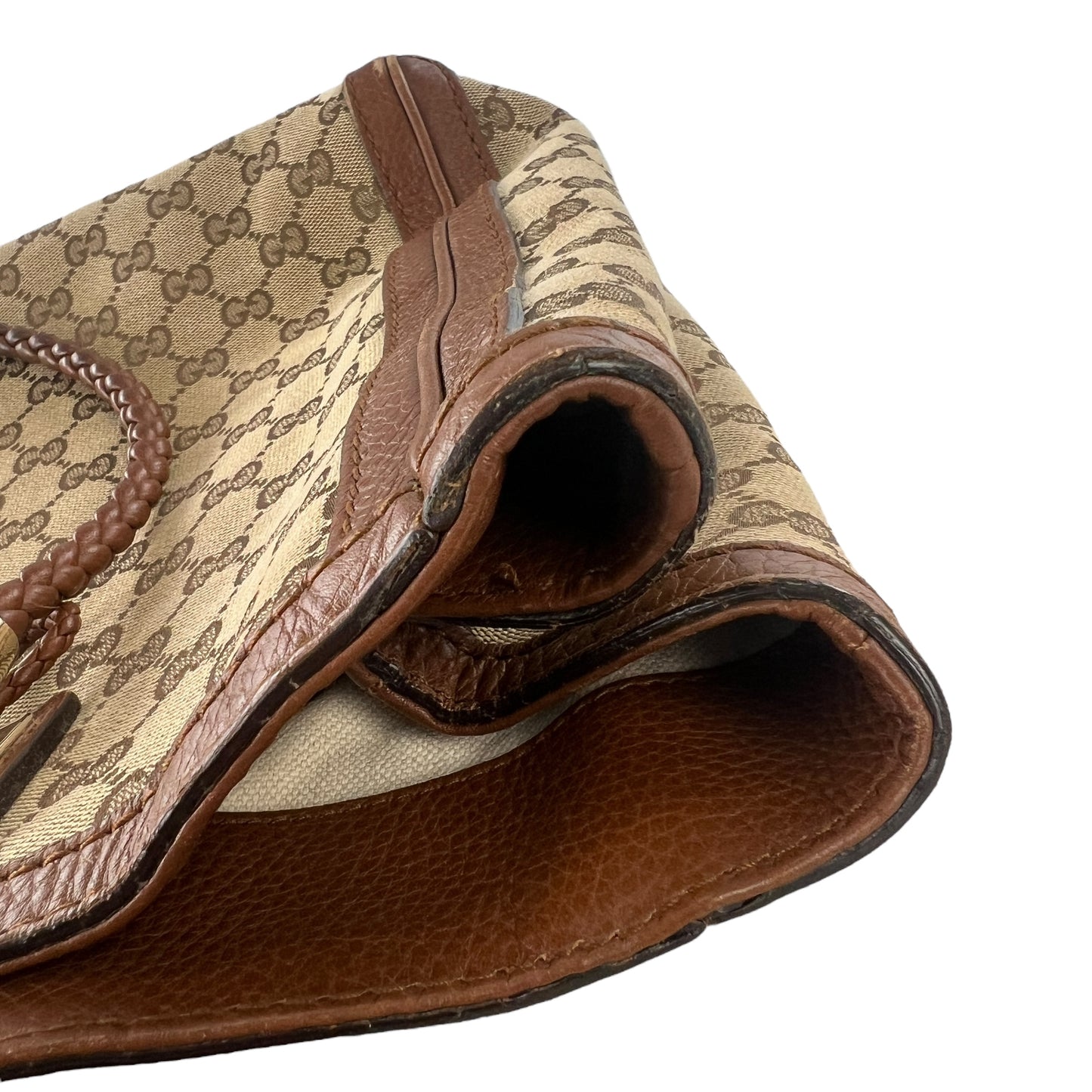 Gucci Monogram Leather Bow Tote Bag