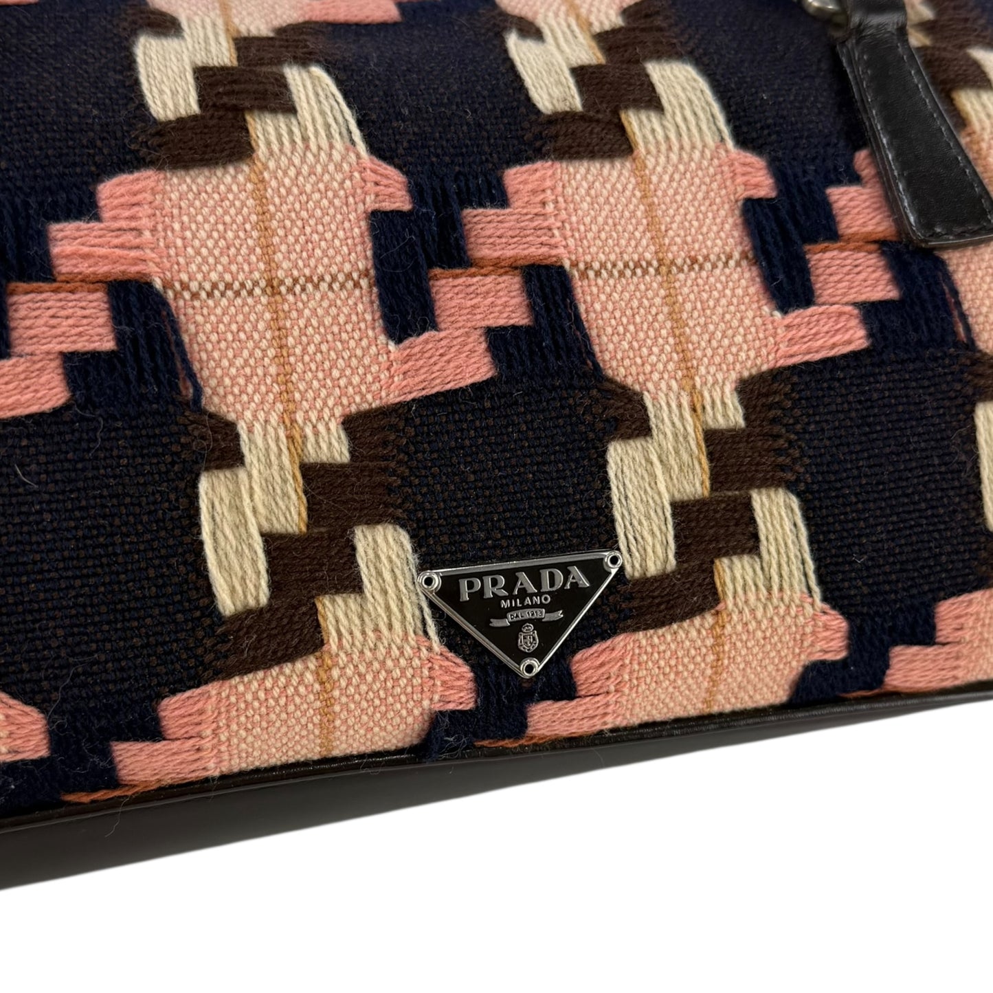 Prada Multicolor Knit Shoulder Bag