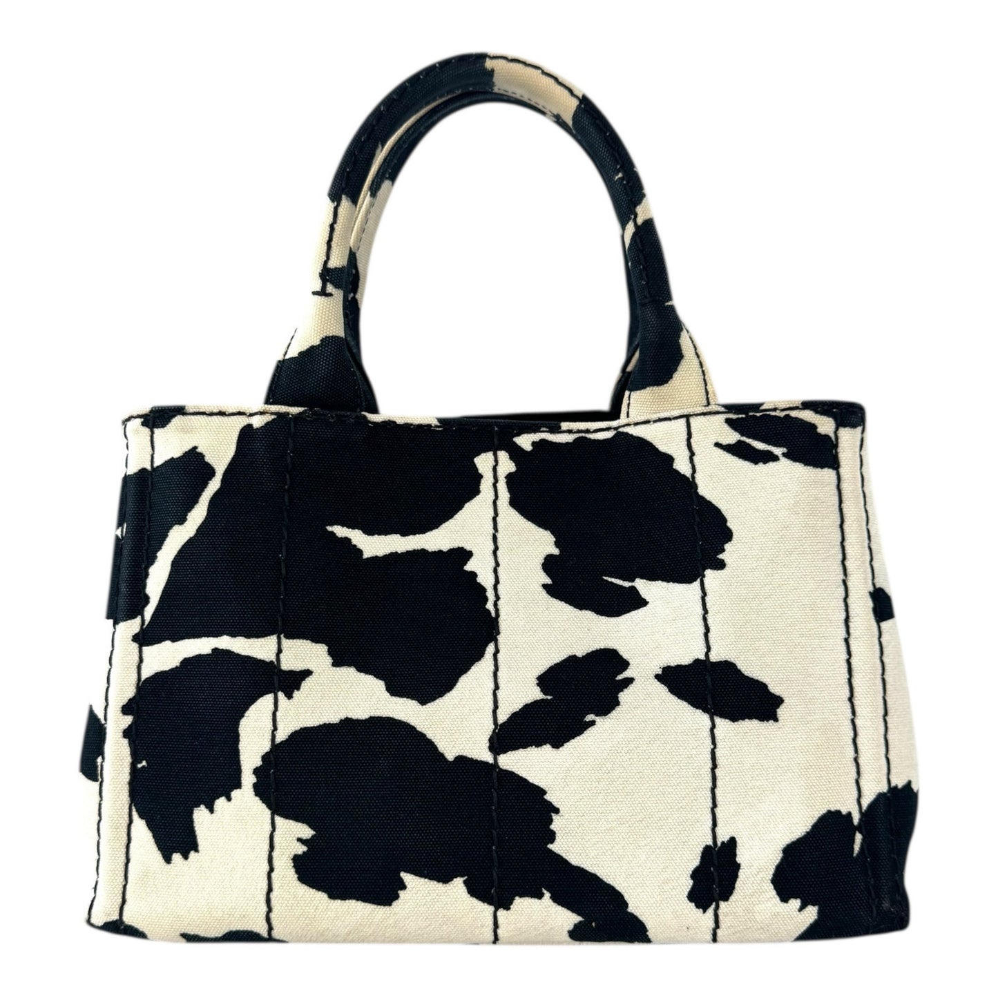 Prada Cow Print Canapa Tote Bag