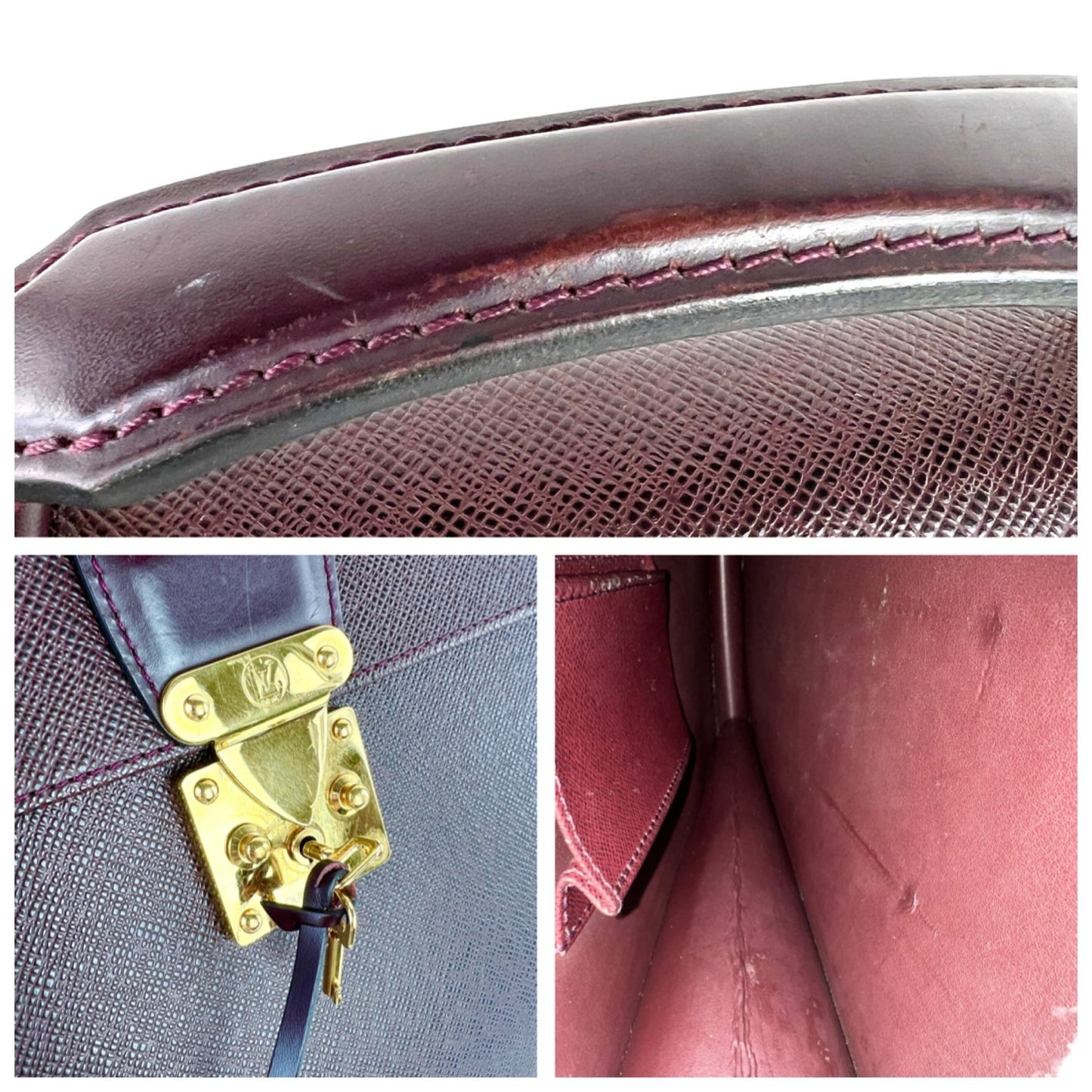 Louis Vuitton Vintage Serviette Taiga Leather Briefcase