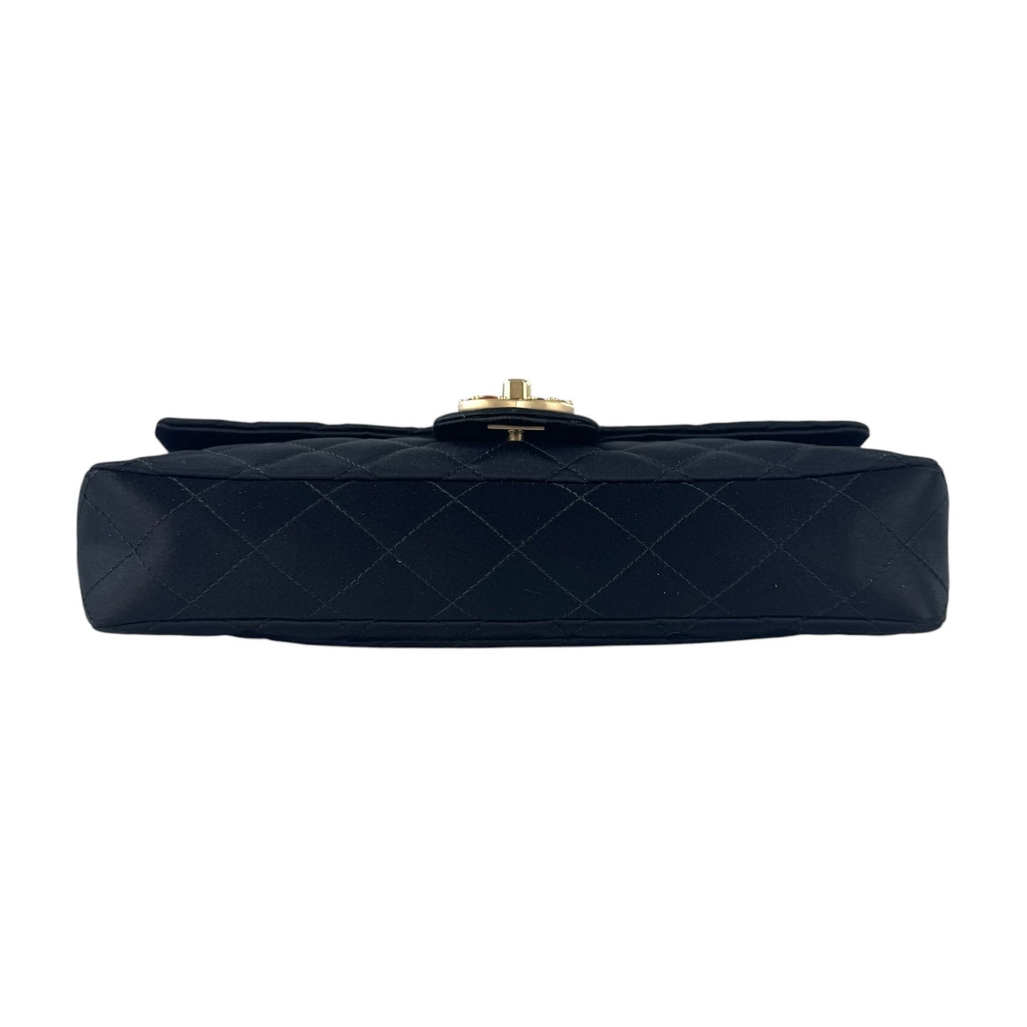 Chanel CC Jeweled Matelassé East West Flap Bag