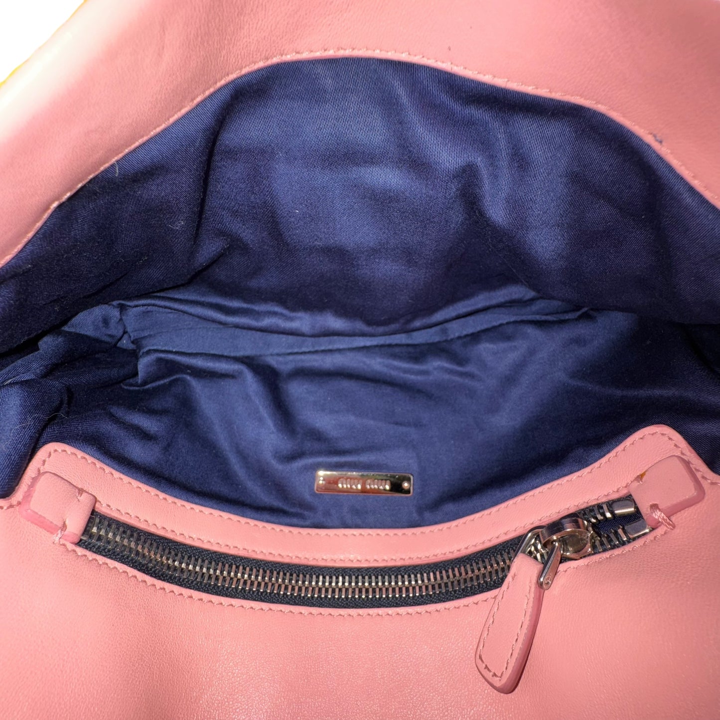 Miu Miu Crystal Nappa Matelassé Flap Bag