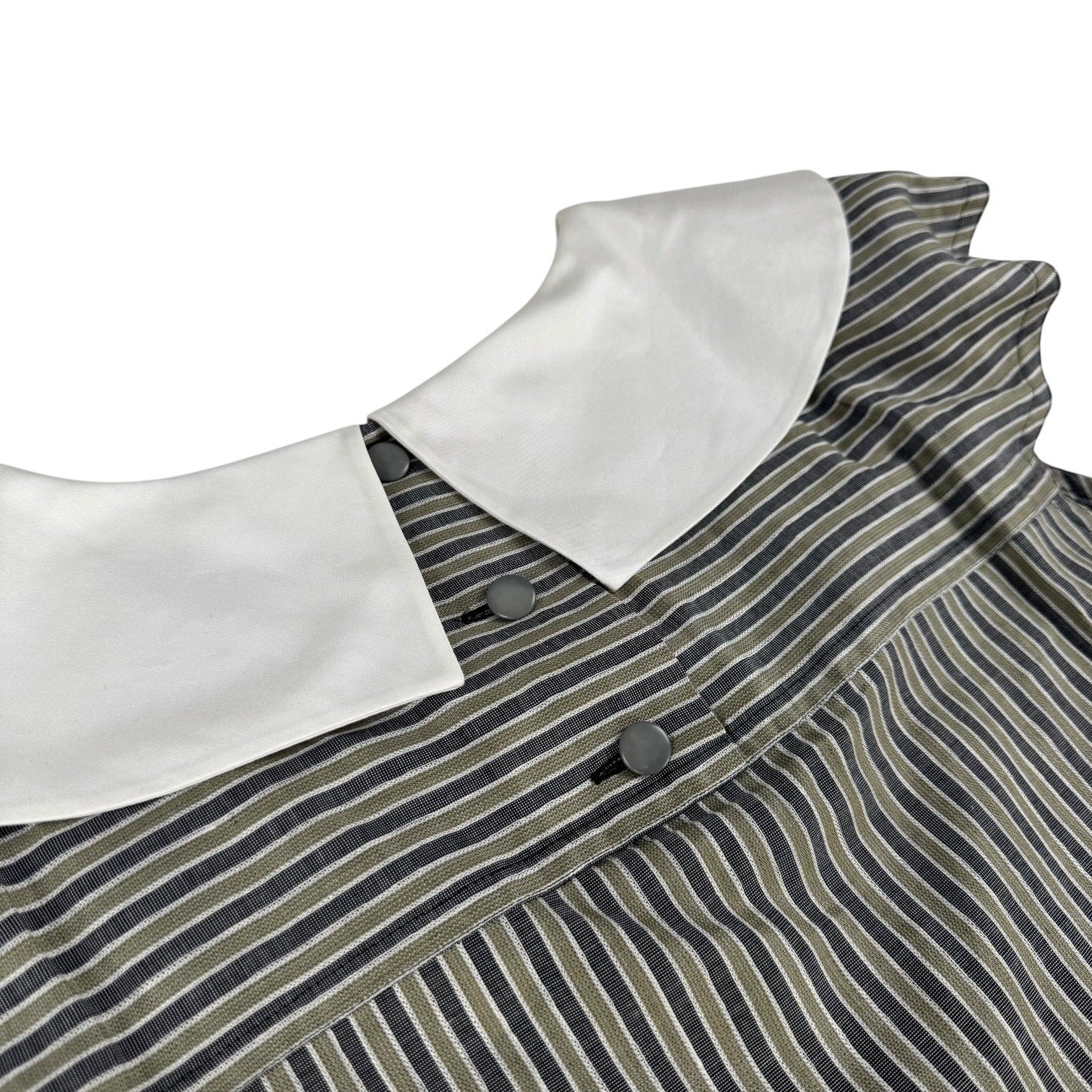 Dior Vintage Striped Collar Dress