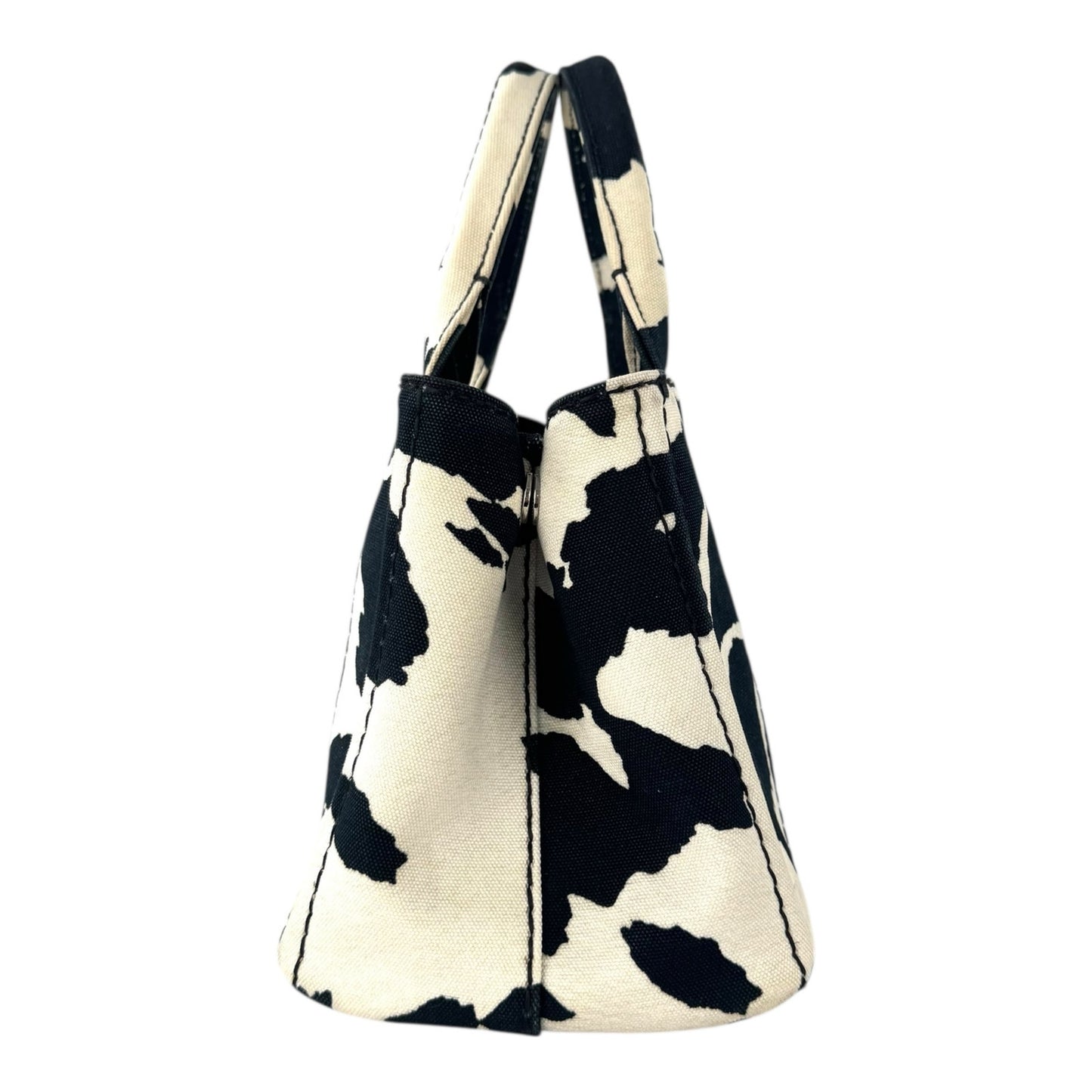 Prada Cow Print Canapa Tote Bag