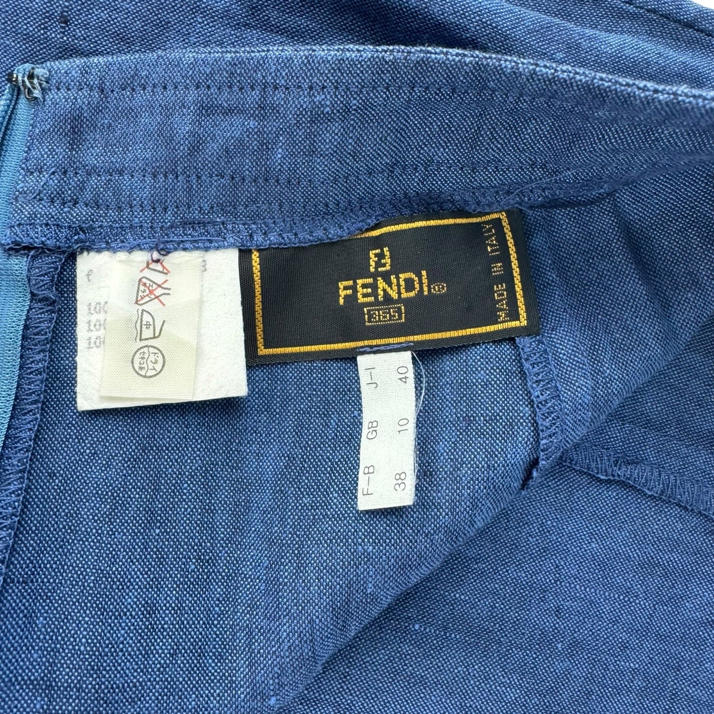 Fendi Vintage Linen Skirt & Top Set