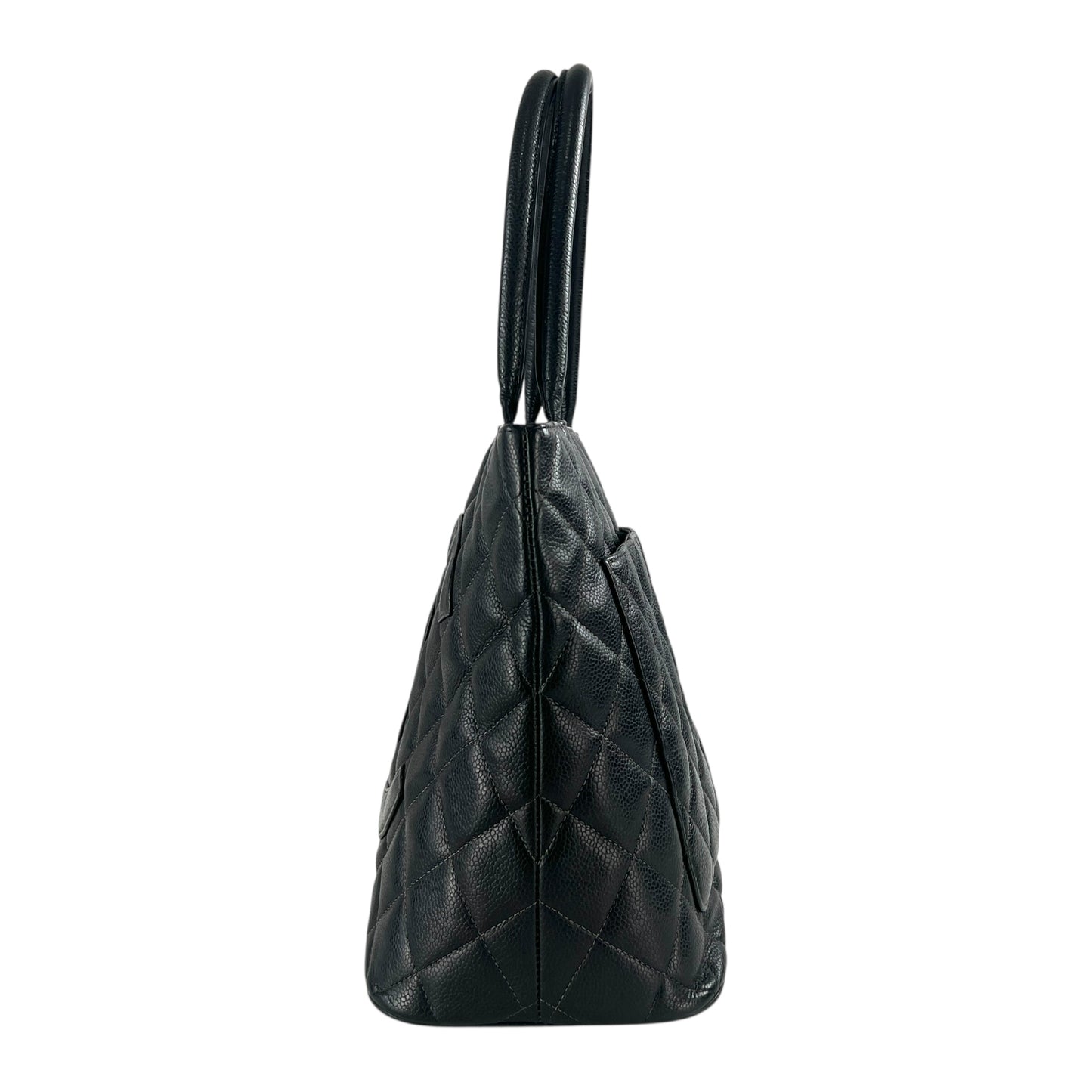 Chanel CC Caviar Leather Medallion Shoulder Bag