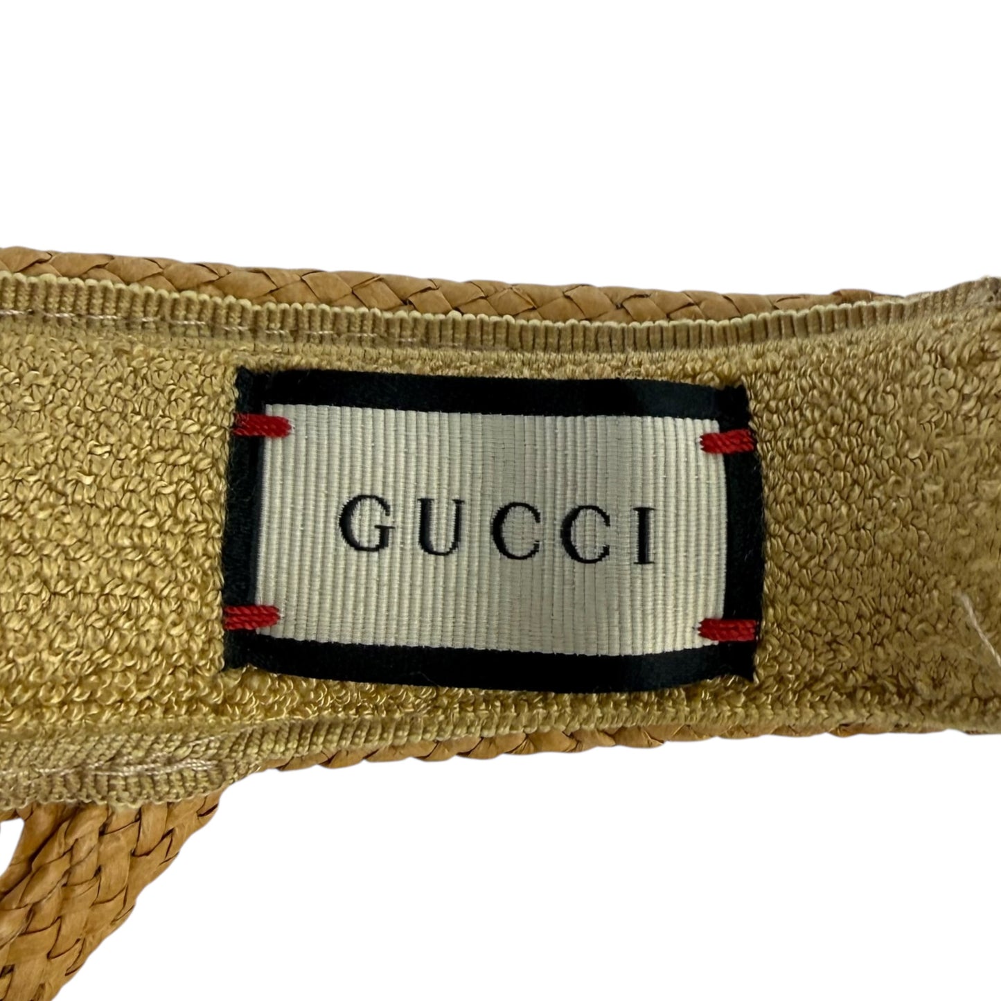 Gucci Raffia GG Visor Hat