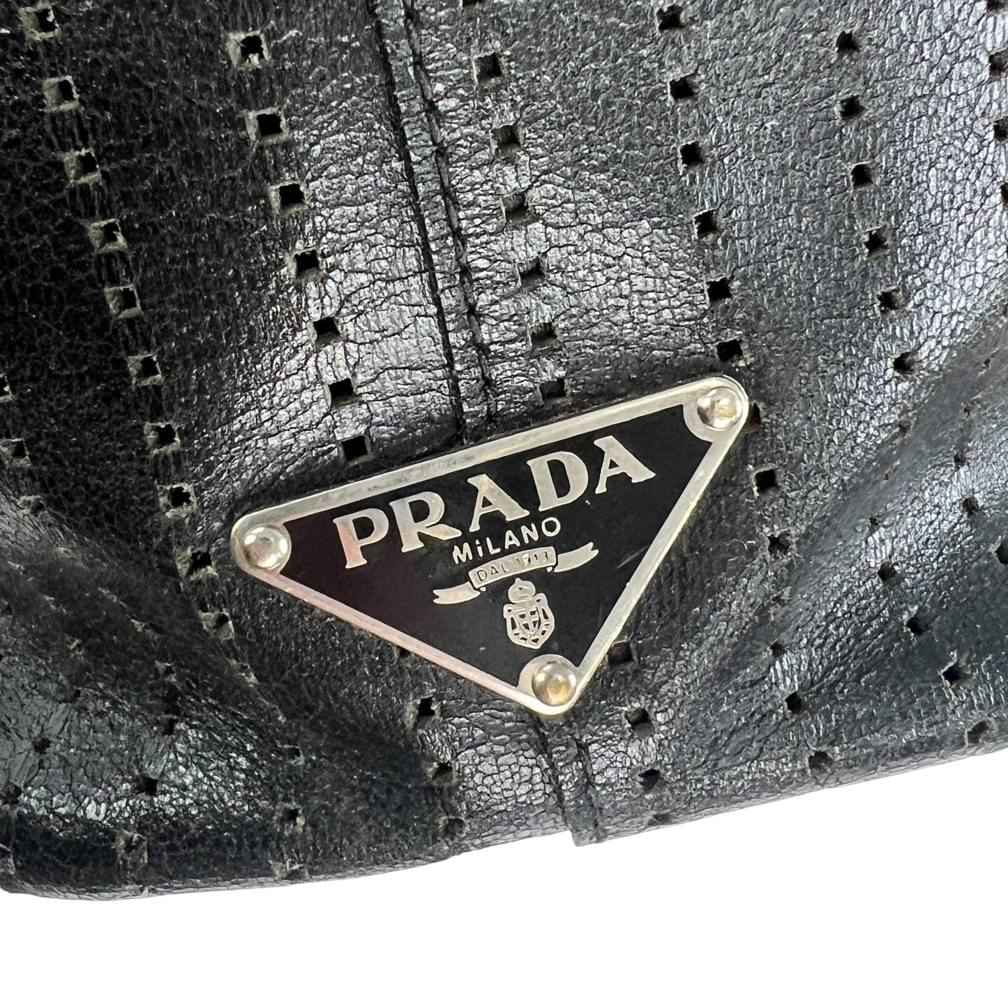 Prada Perforated Leather Tote