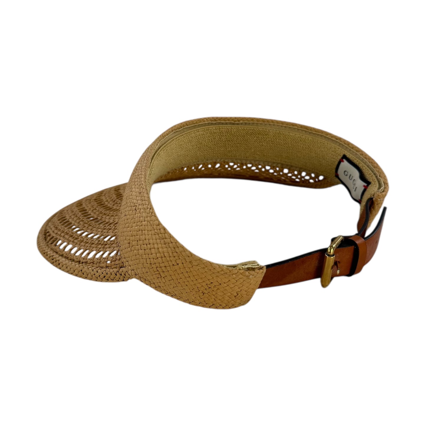 Gucci Raffia GG Visor Hat