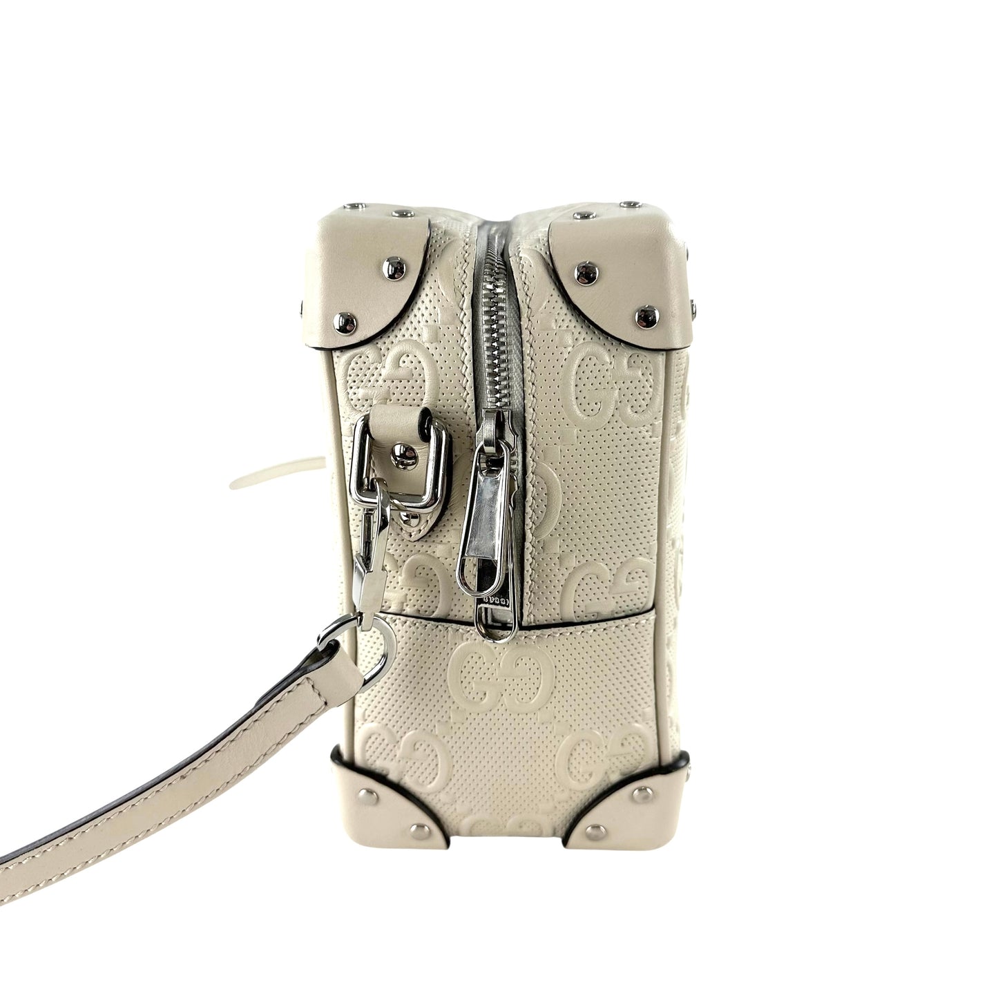 Gucci Ivory GG Embossed Shoulder Bag