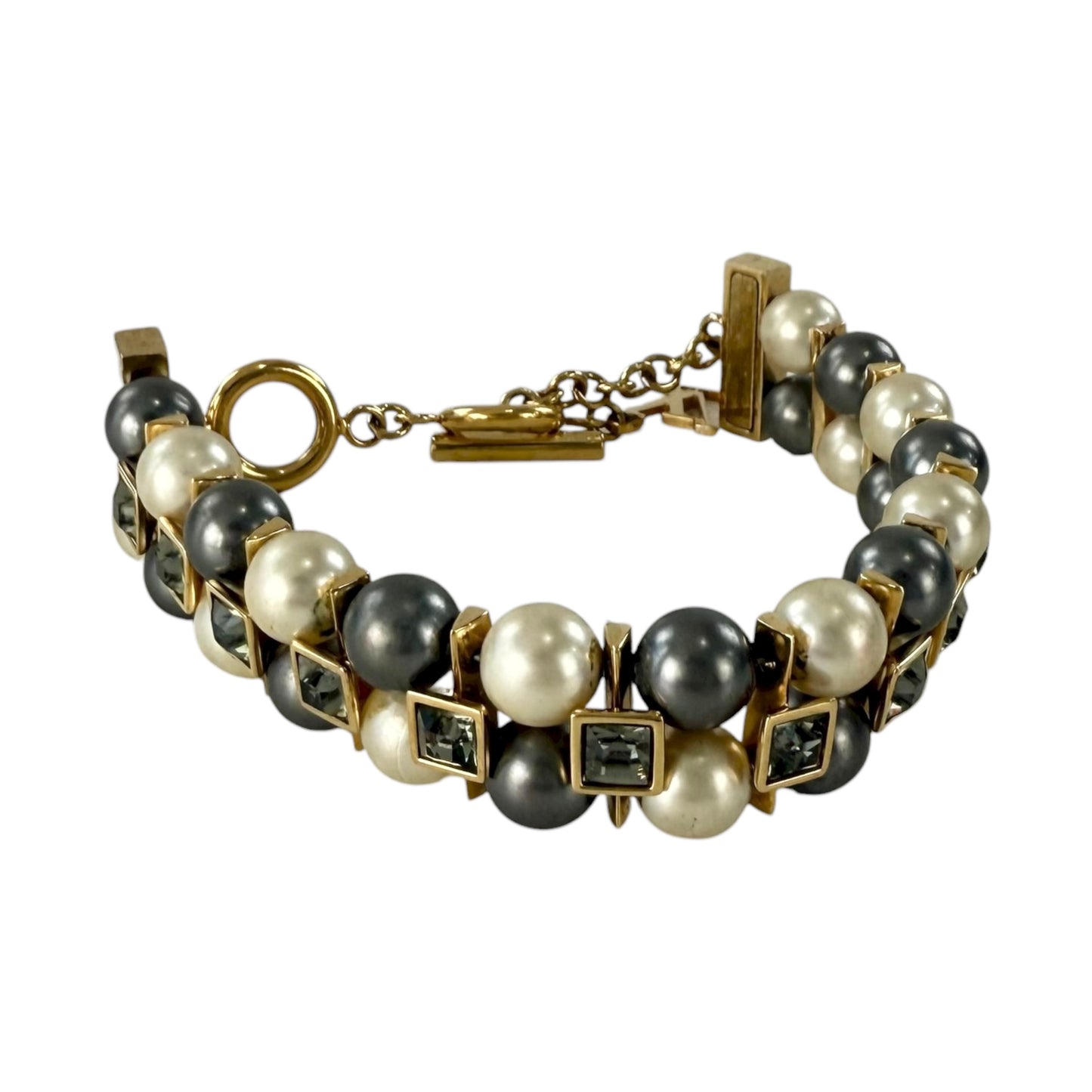Louis Vuitton Cry Me A River Faux Pearl Gold Bracelet