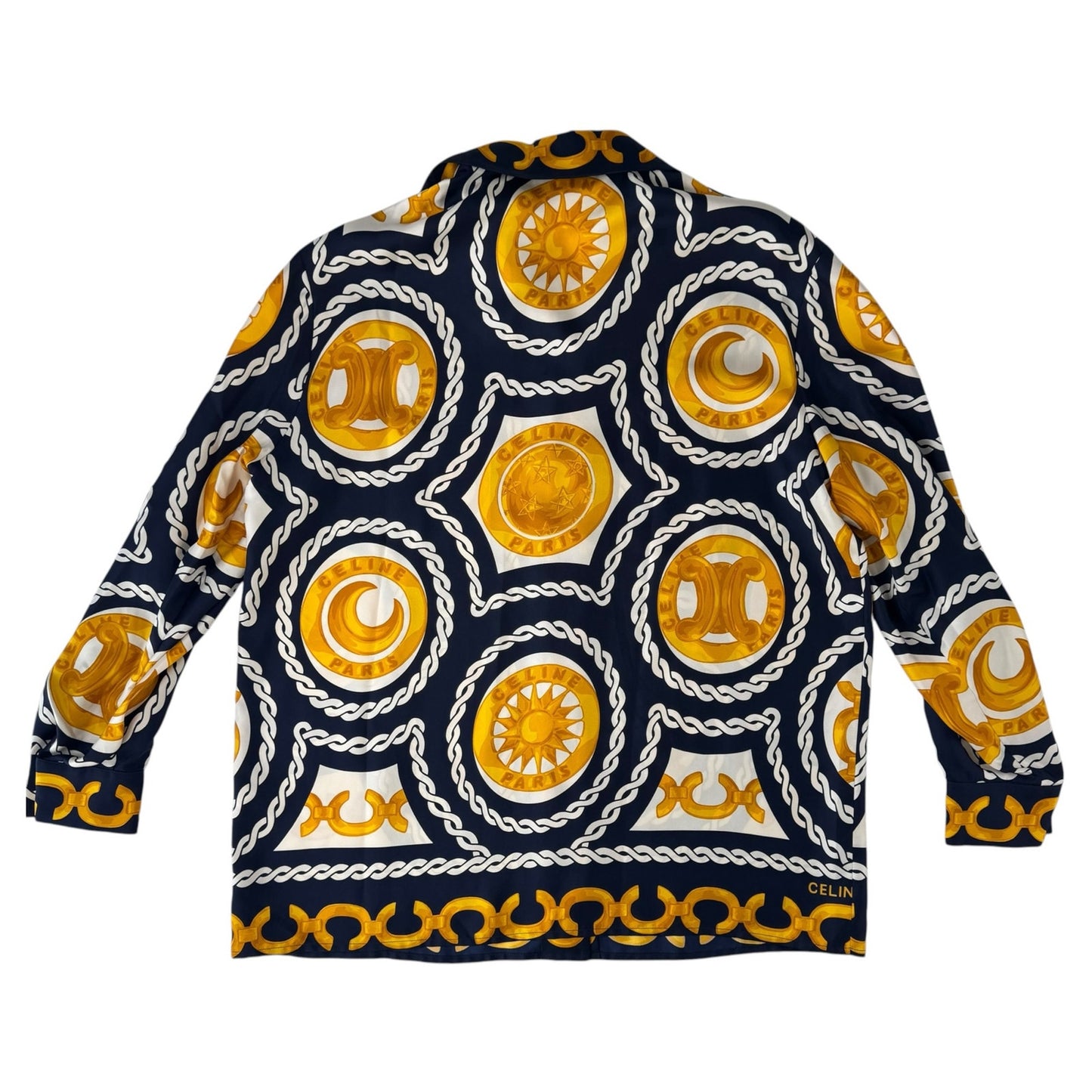 Celine Vintage Silk Button-Up