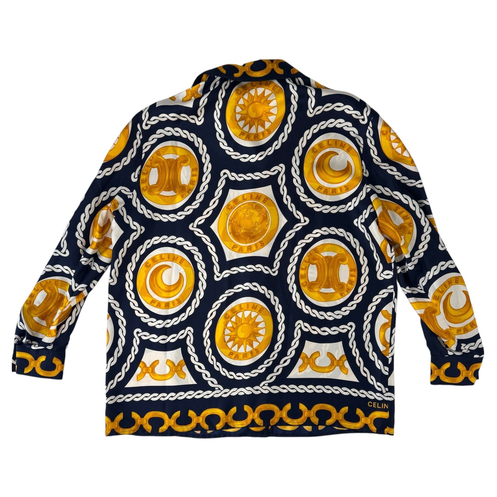 Celine Vintage Silk Button-Up