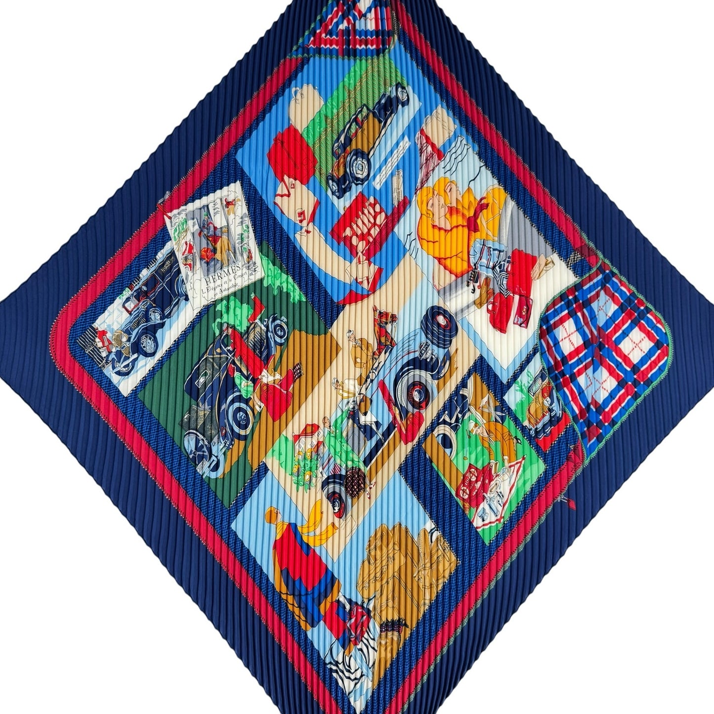Hermès Vintage Le Carré Plissé Silk Scarf