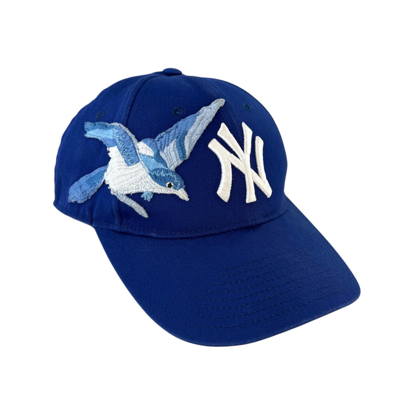 Gucci x MLB NY Yankees Blue Bird Baseball Cap Hat