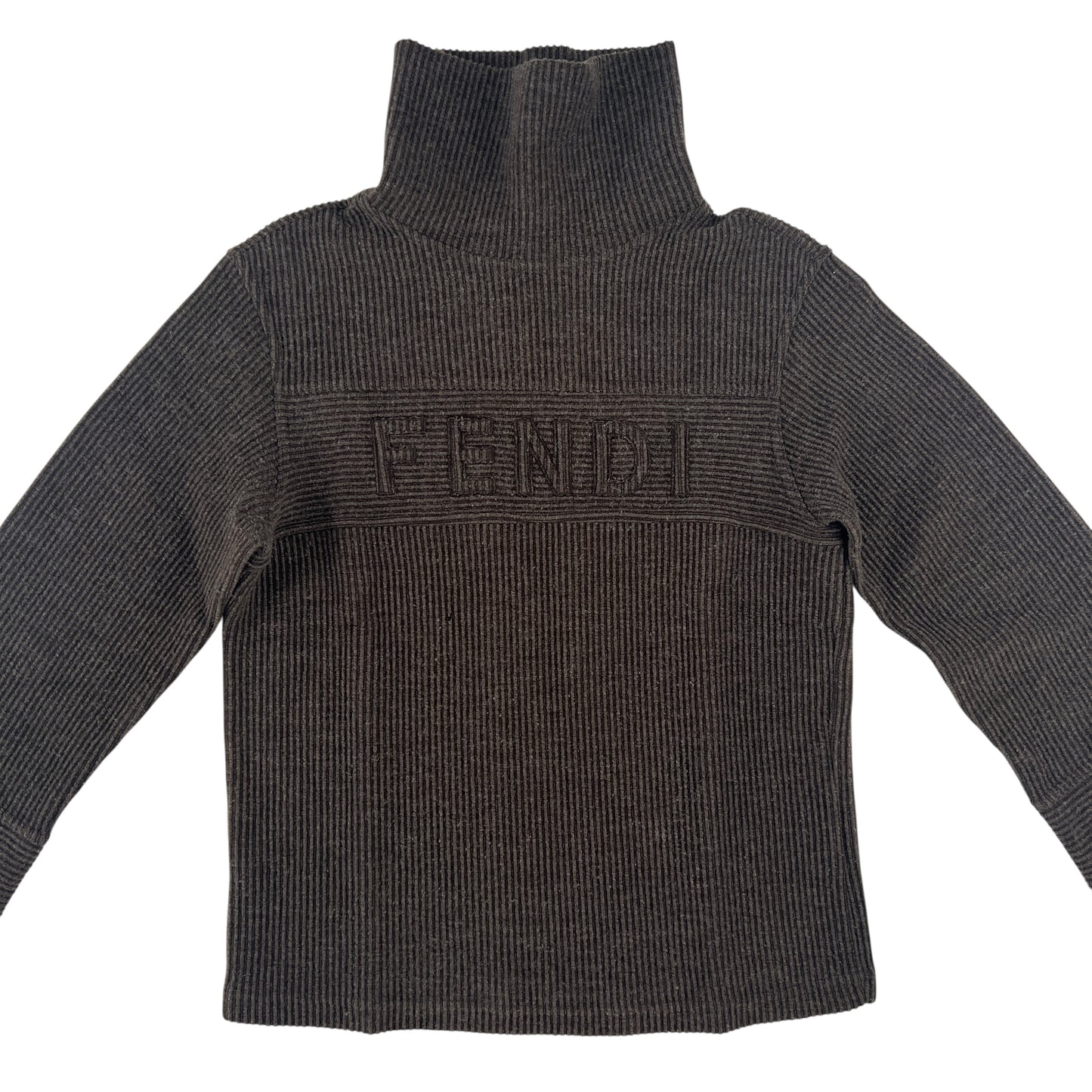 Fendi Vintage Knit Ribbed Sweater & Skirt Set