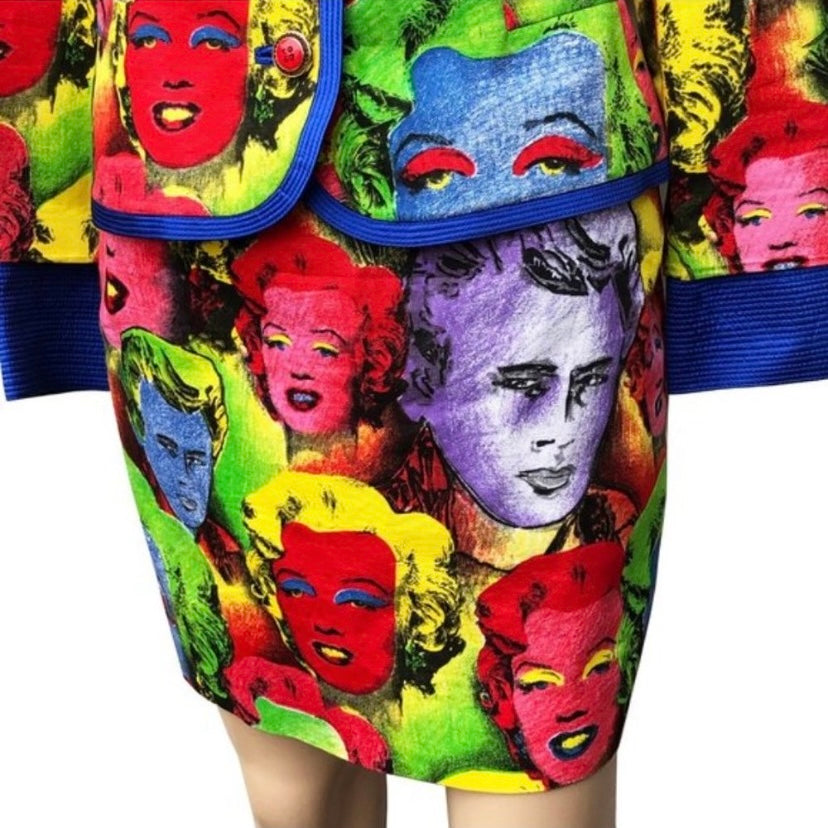 Versace 1991 Andy Warhol Marilyn Monroe Suit Set