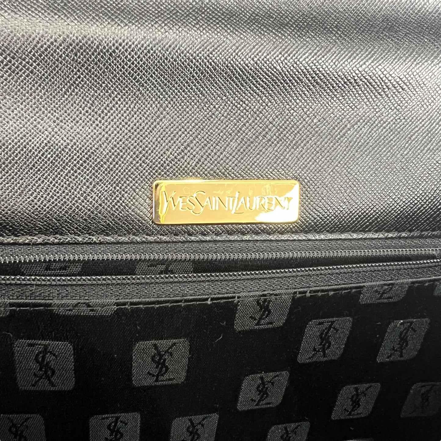 YSL Vintage Leather Top Handle Bag
