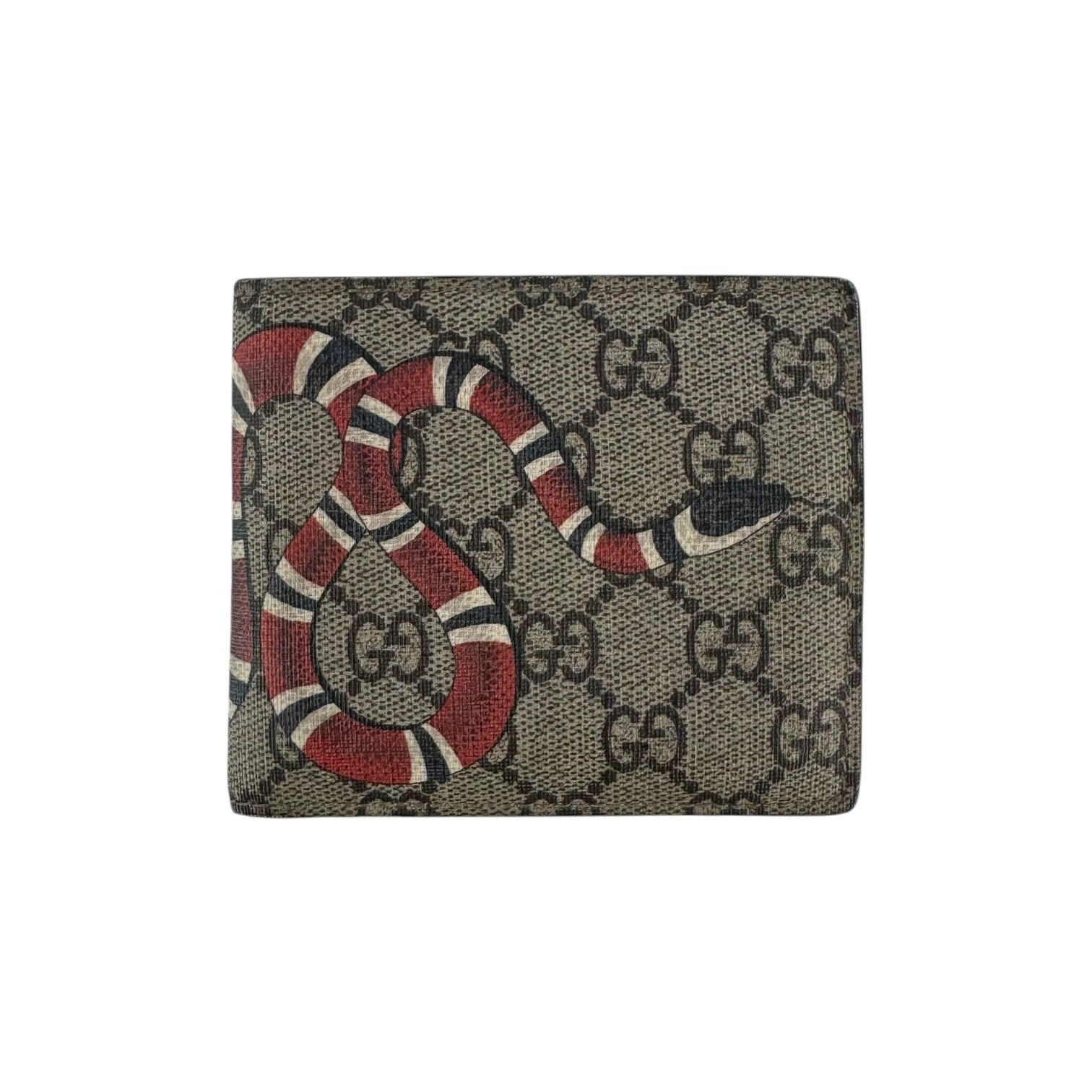 Gucci Monogram King Snake Bifold Wallet