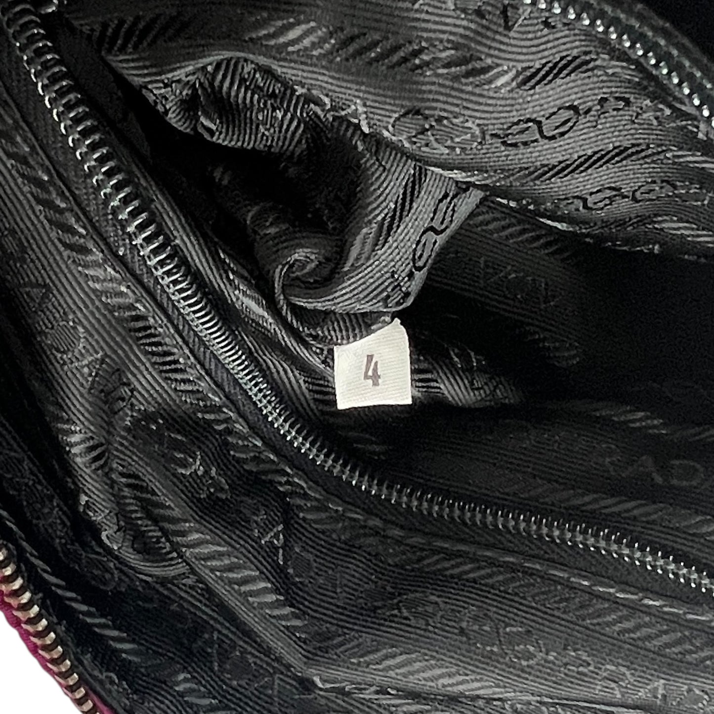 Prada Nylon Stitched Chain Shoulder Bag