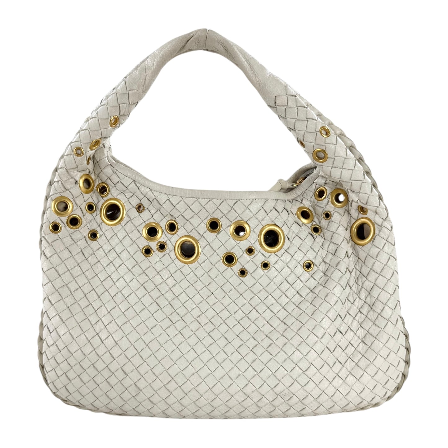 Bottega Veneta Intrecciato Leather Grommet Hobo Bag