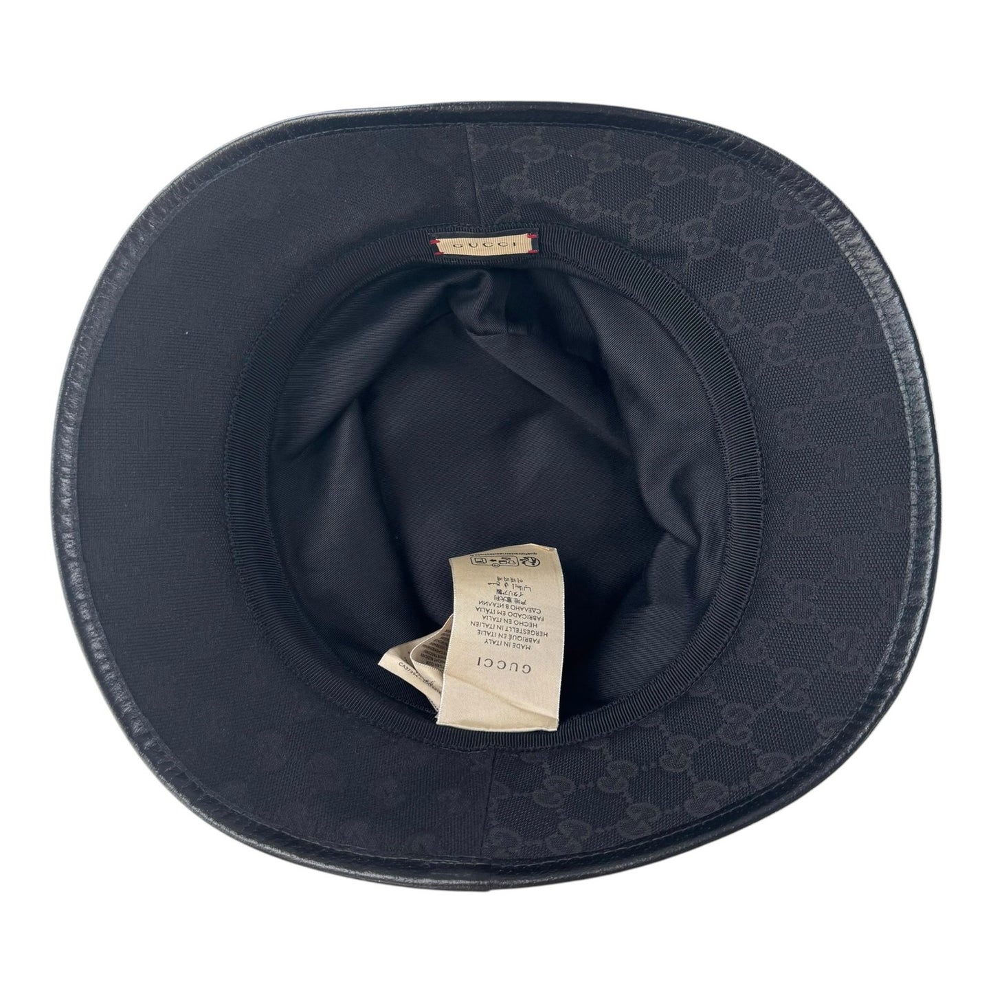 Gucci Monogram Black Bucket Hat