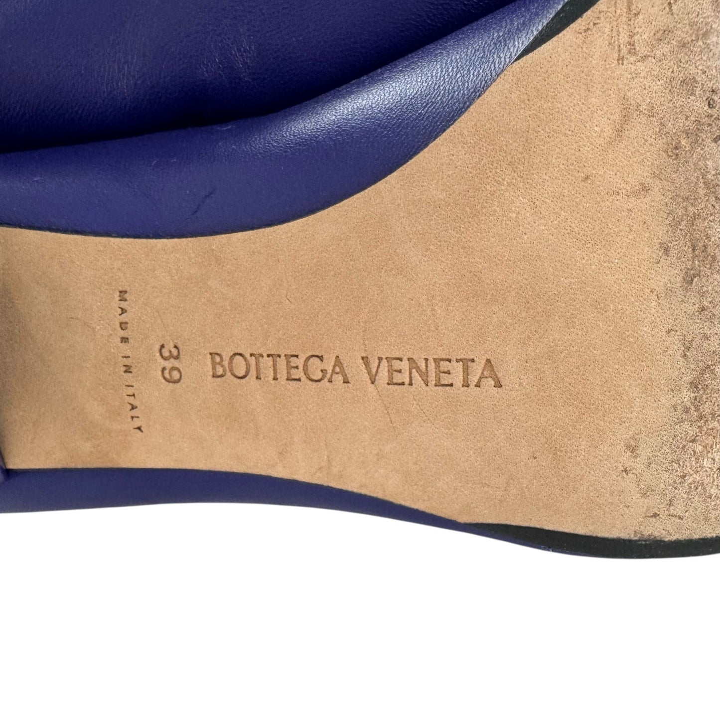 Bottega Veneta Purple Leather Almond Pumps