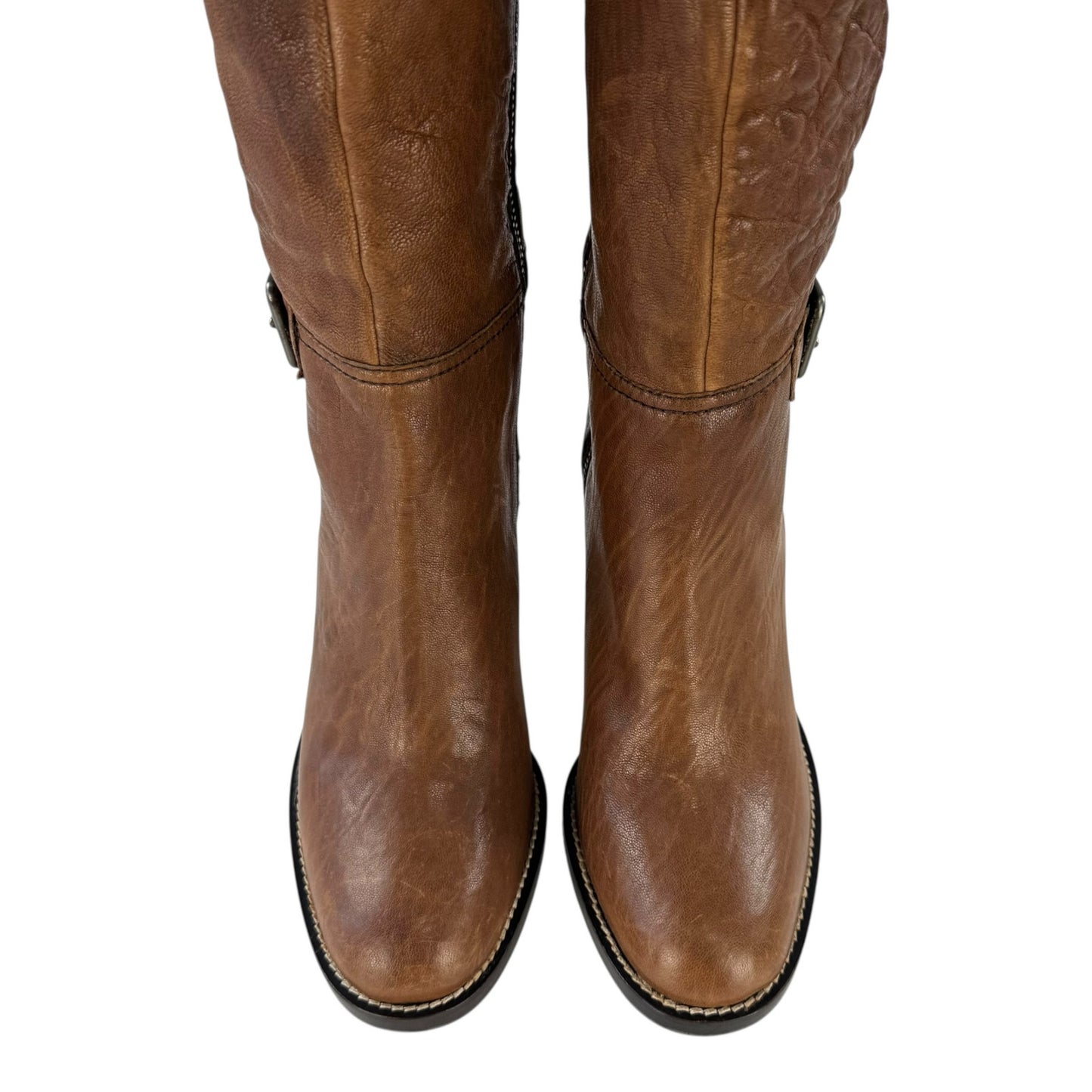 Miu Miu Leather & Shearling Knee-High Boots