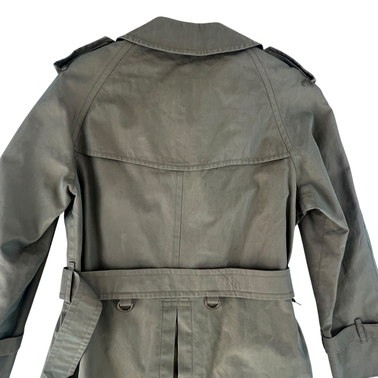 Burberry Green Khaki Trench Coat