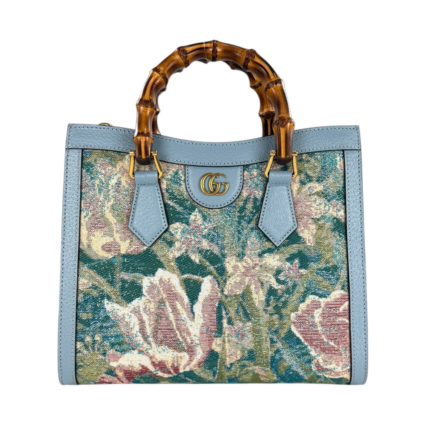 Gucci Bamboo Diana Jacquard Floral Handbag