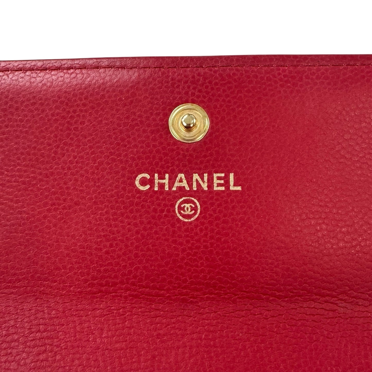 Chanel CC Boy Flap Red Matelassé Wallet