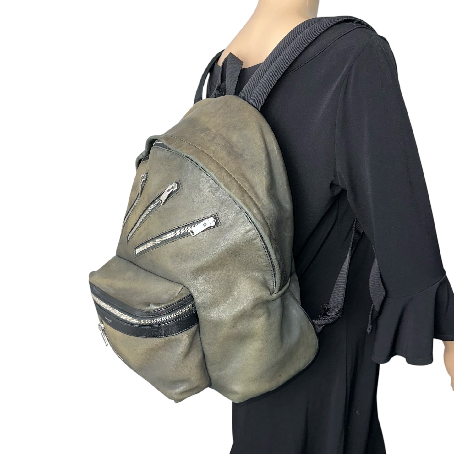 Saint Laurent Leather City Backpack