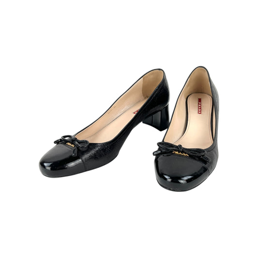 Prada Leather Bow Pumps