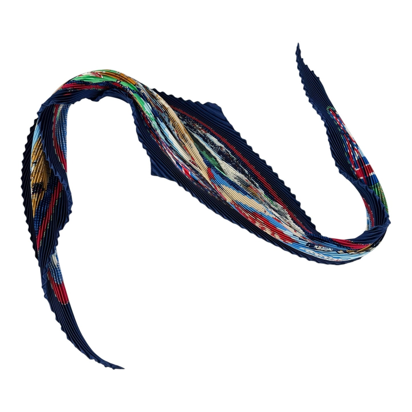 Hermès Vintage Le Carré Plissé Silk Scarf