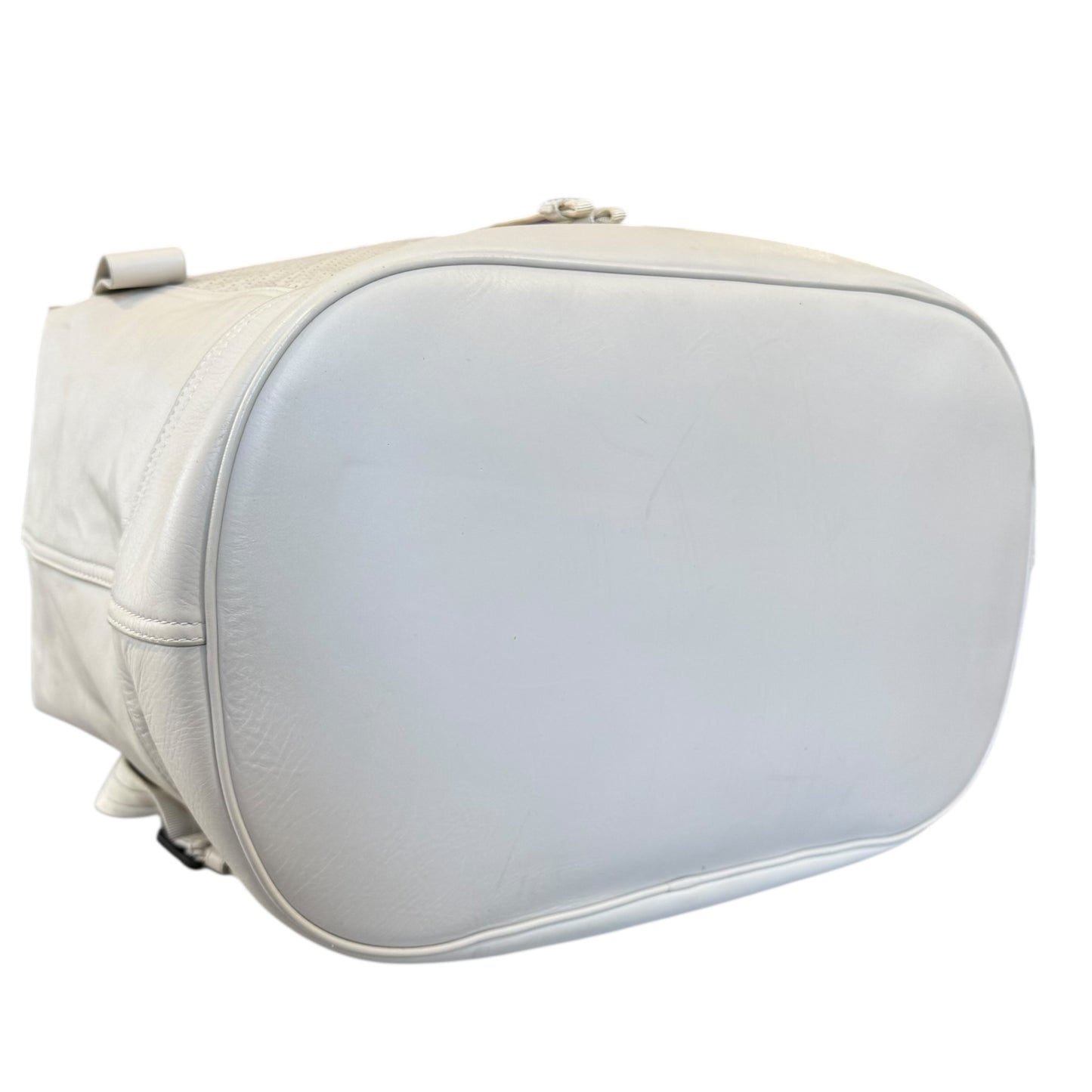 Bottega Veneta Ivory Perforated Leather Backpack