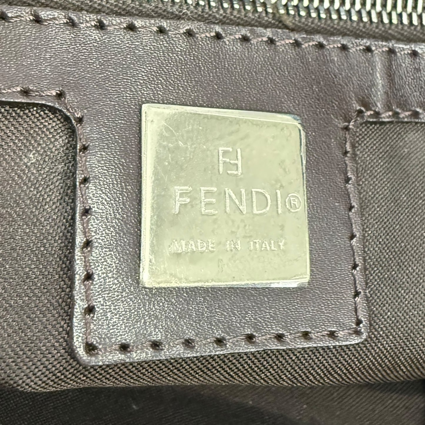 Fendi Denim Mamma Baguette Shoulder Bag